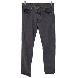 Armani jeans Mens 31 x 32 black wash button fly straight leg denim jeans